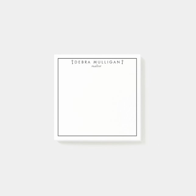 Bloco De Notas Notas de posto do Realtor (Frente)