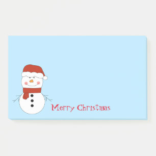 Bloco De Notas Notas de Posto do Snowman de Natal