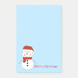 Bloco De Notas Notas de Posto do Snowman de Natal