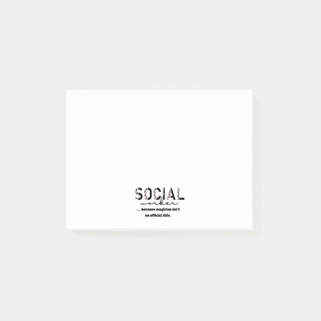 Bloco De Notas Notas de Posto do Trabalhador Social (Frente)