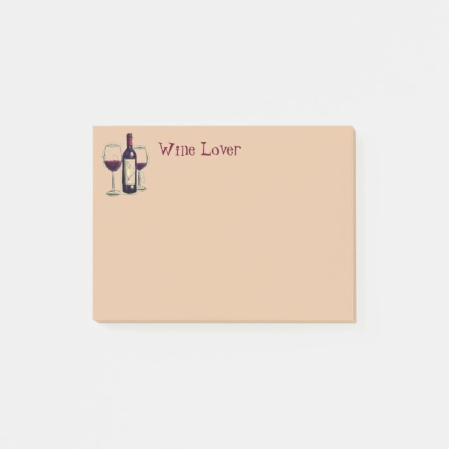 Bloco De Notas Notas de Posto do Vinho (Frente)