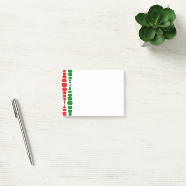 Bloco De Notas Notas de Posto dos Retângulos Modernos de Natal (Escritótio)