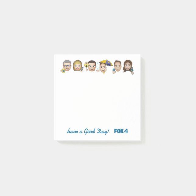 Bloco De Notas Notas de Posto Emoji no Dia Bom da FOX 4 (Frente)
