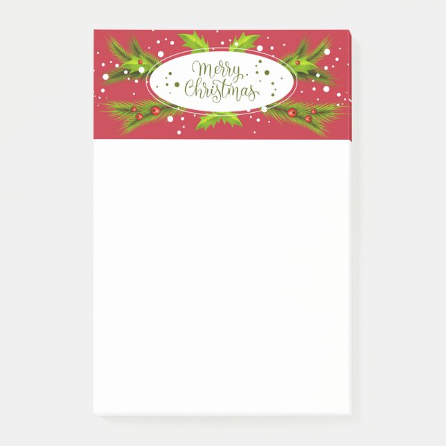 Bloco De Notas Notas de Posto Feliz de Natal (Frente)