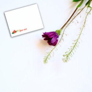 Bloco De Notas Notas de posto floral vermelho ppie