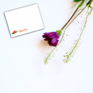 Bloco De Notas Notas de posto floral vermelho ppie