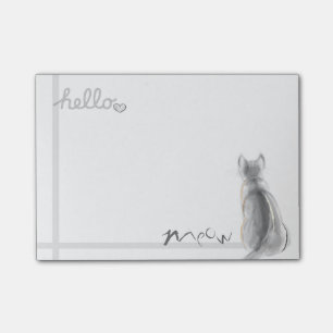 Bloco De Notas Notas de Posto Meow da Cat