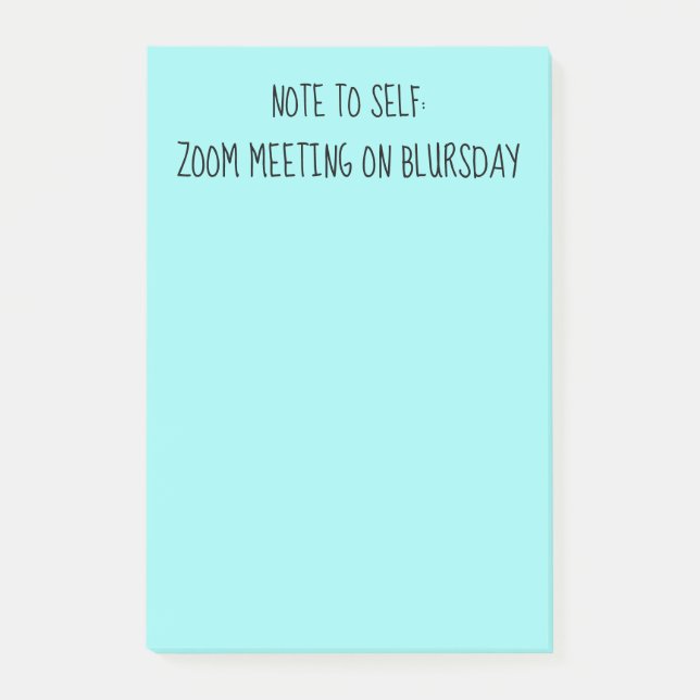 Bloco De Notas Notas de Posto "Nota para si próprio" estranhas (Frente)