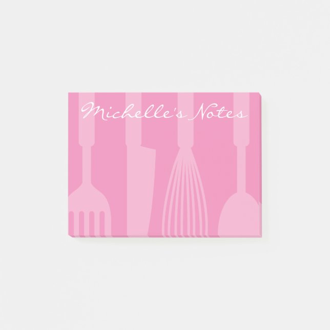 Bloco De Notas Notas de posto personalizadas com utensílios de co (Frente)
