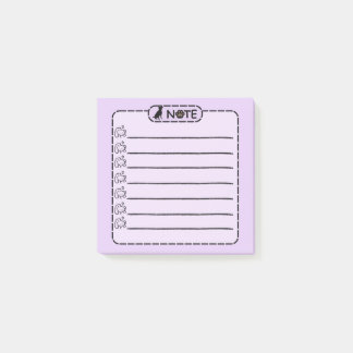 Bloco De Notas Notas de Posto Personalizadas de Cachorro Preto Ca