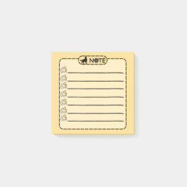Bloco De Notas Notas de Posto Personalizadas de Cachorro Preto Ca