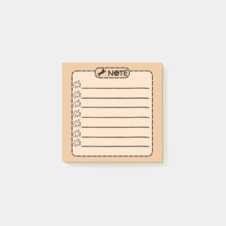 Bloco De Notas Notas de Posto Personalizadas de Cachorro Preto Ca