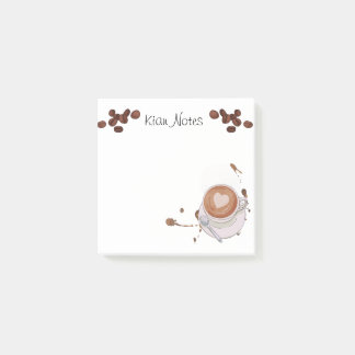 Bloco De Notas Notas de Posto personalizadas de café