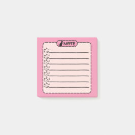 Bloco De Notas Notas de Posto Personalizadas de Gato Preto Cinto