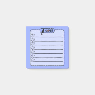 Bloco De Notas Notas de Posto Personalizadas de Gato Preto Cinto