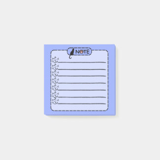 Bloco De Notas Notas de Posto Personalizadas de Gato Preto Cinto