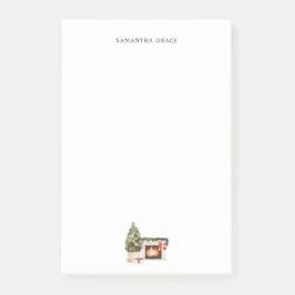 Bloco De Notas Notas de Posto personalizadas do Natal Férias Cozy