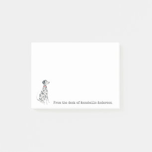 Bloco De Notas Notas de Posto personalizadas do Querido Dalmatian