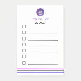 Bloco De Notas Notas de Posto personalizadas para o logotipo JK 2