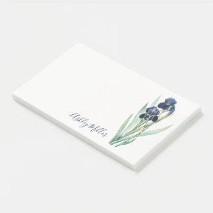 Bloco De Notas Notas de Posto Personalizado da Iris Roxo
