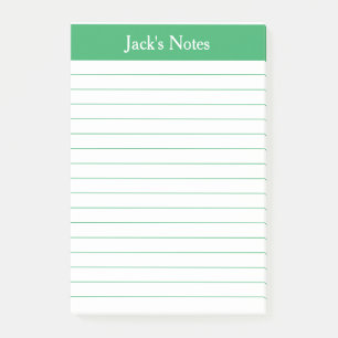 Bloco De Notas Notas de Posto Personalizado Vinculado Verde Cláss