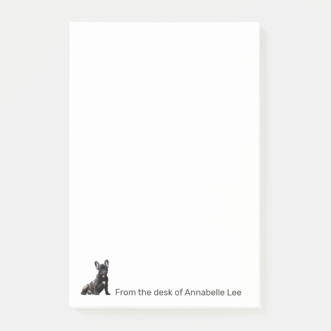 Bloco De Notas Notas de Posto Personalizar o Bulldog Francês (Frente)