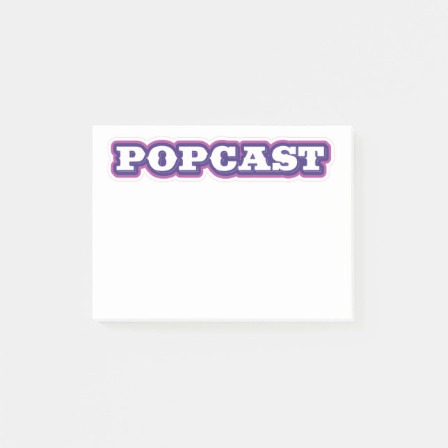 Bloco De Notas Notas de posto POPCAST (Frente)