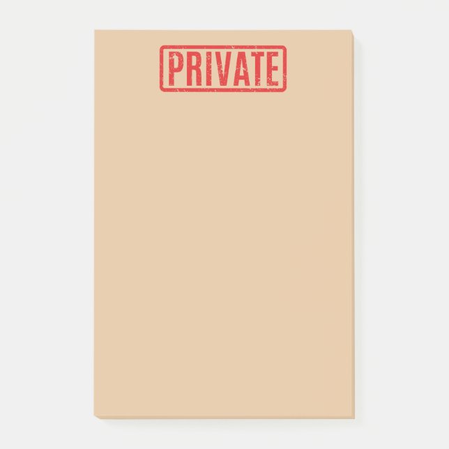 Bloco De Notas Notas de Posto Privado Escritas (Frente)