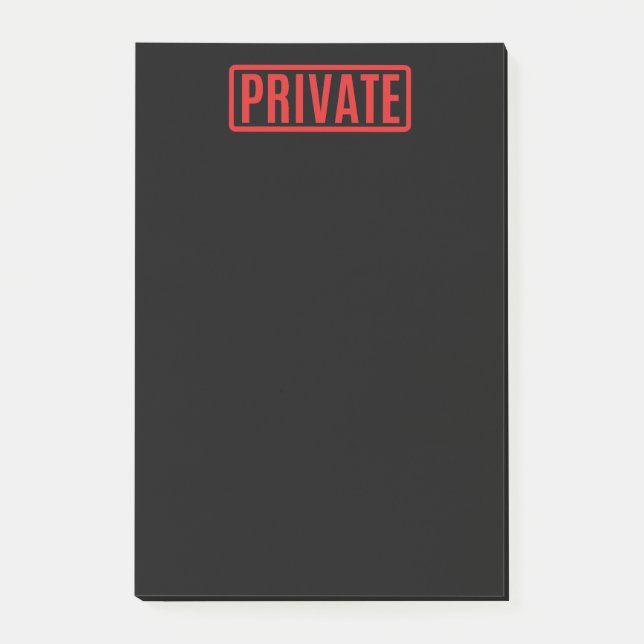 Bloco De Notas Notas de Posto Privado Preto (Frente)
