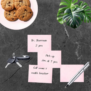 Bloco De Notas Notas de Posto Rosa Suave