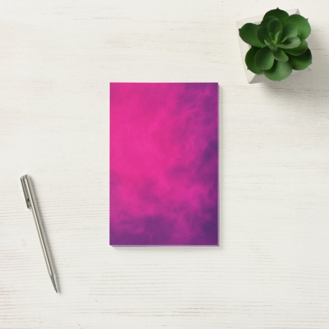 Bloco De Notas Notas de Posto Roxo Magenta - Personalizável (Escritótio)