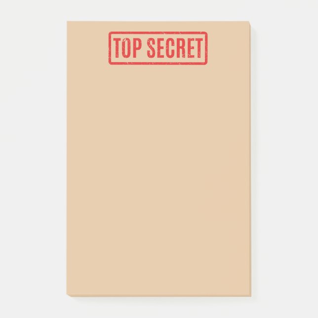 Bloco De Notas Notas de Posto Secreto Superior Escritas (Frente)