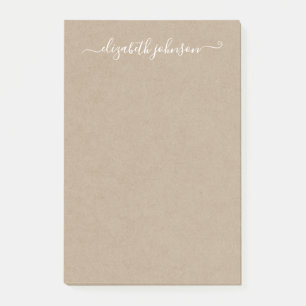 Bloco De Notas Notas de Posto simples e minimalistas do Kraft