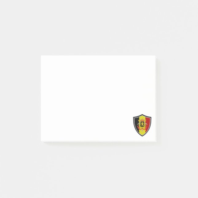 Bloco De Notas Notas de posto sobre as armas de bandeira-casaco b (Frente)