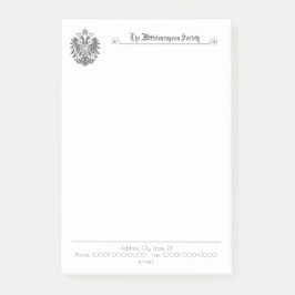 Bloco De Notas Notas de Posto verticais da Sociedade Mitteleeurop