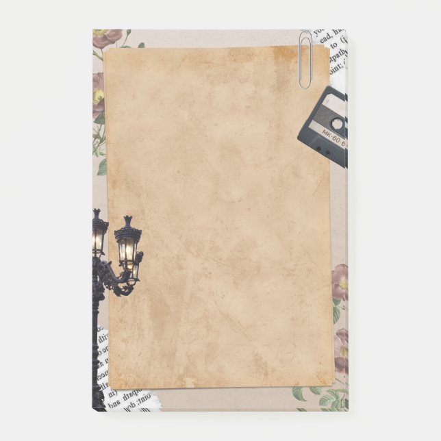 Bloco De Notas Notas de Posto Vintage (Frente)