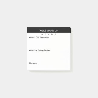 Bloco De Notas Notas de Preparação do Agile Stand-Up