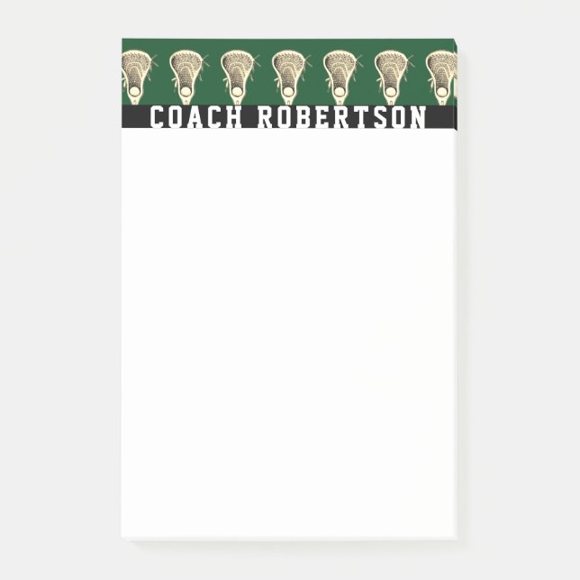 Bloco De Notas Notas de Presentes Personalizados de Lacrosse (Frente)