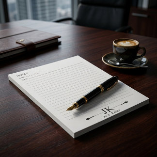 Bloco De Notas Notas de reunião de data personalizadas minimalist