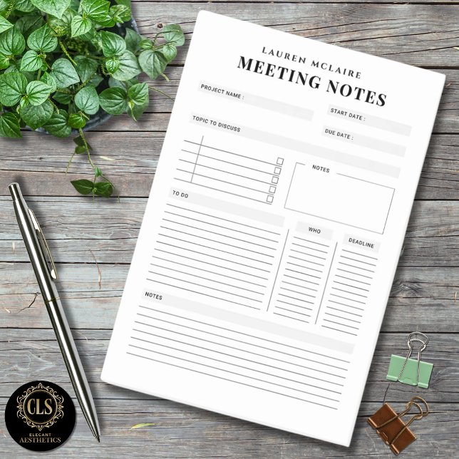 Bloco De Notas Notas de Reunião Personalizadas Post-It® Notes (Criador carregado)