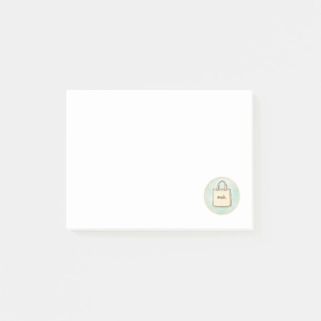 Bloco De Notas Notas de Saco de Compras Meh  (Frente)