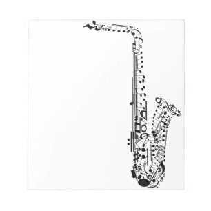 Bloco De Notas Notas de Saxaphone