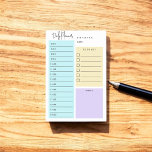 Bloco De Notas Notas de Script Chic do Planejador Diário<br><div class="desc">Simple Daily Planner com script chic.</div>