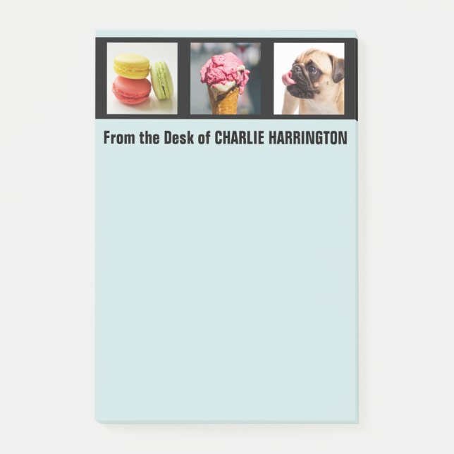 Bloco De Notas Notas de SEU post-it feitas sob encomenda das (Frente)