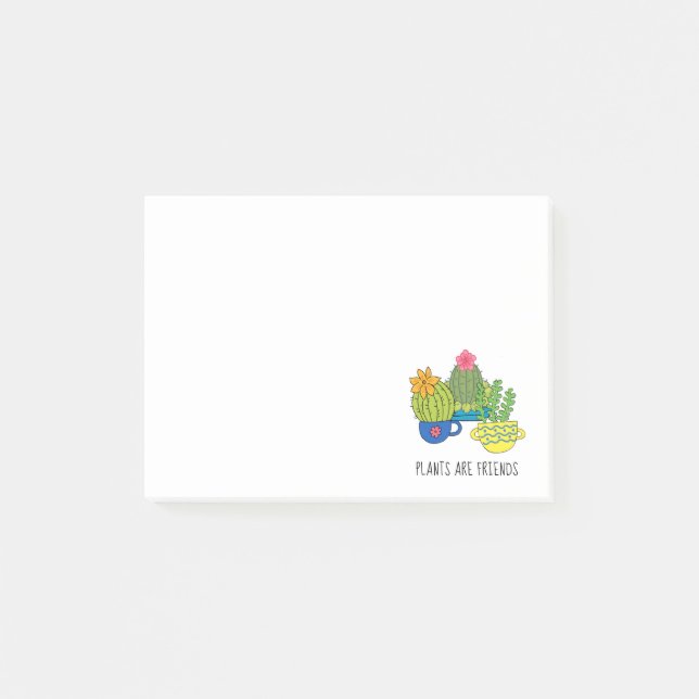Bloco De Notas Notas de Suculentas de Plantas Amigáveis (Frente)