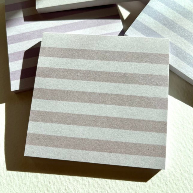 Bloco De Notas Notas de Tan Pastel Stripe Poste (Soft tone-on-tone stripes make a subtle statement.)