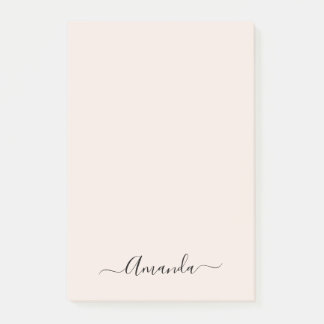 Bloco De Notas Notas de Tendy Soft Pink Minimalista de Posta