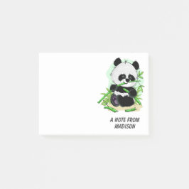 Bloco De Notas Notas de texto personalizadas do Panda em Cubo