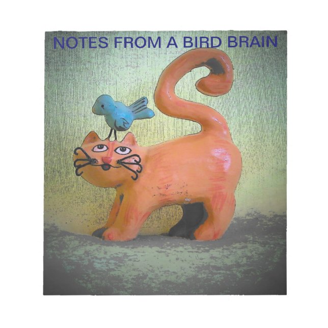 Bloco De Notas Notas de um gatinho cerebral de aves (Frente)