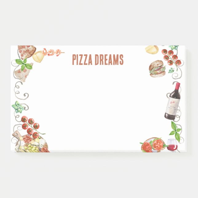 Bloco De Notas Notas de um sonho de pizza (Frente)